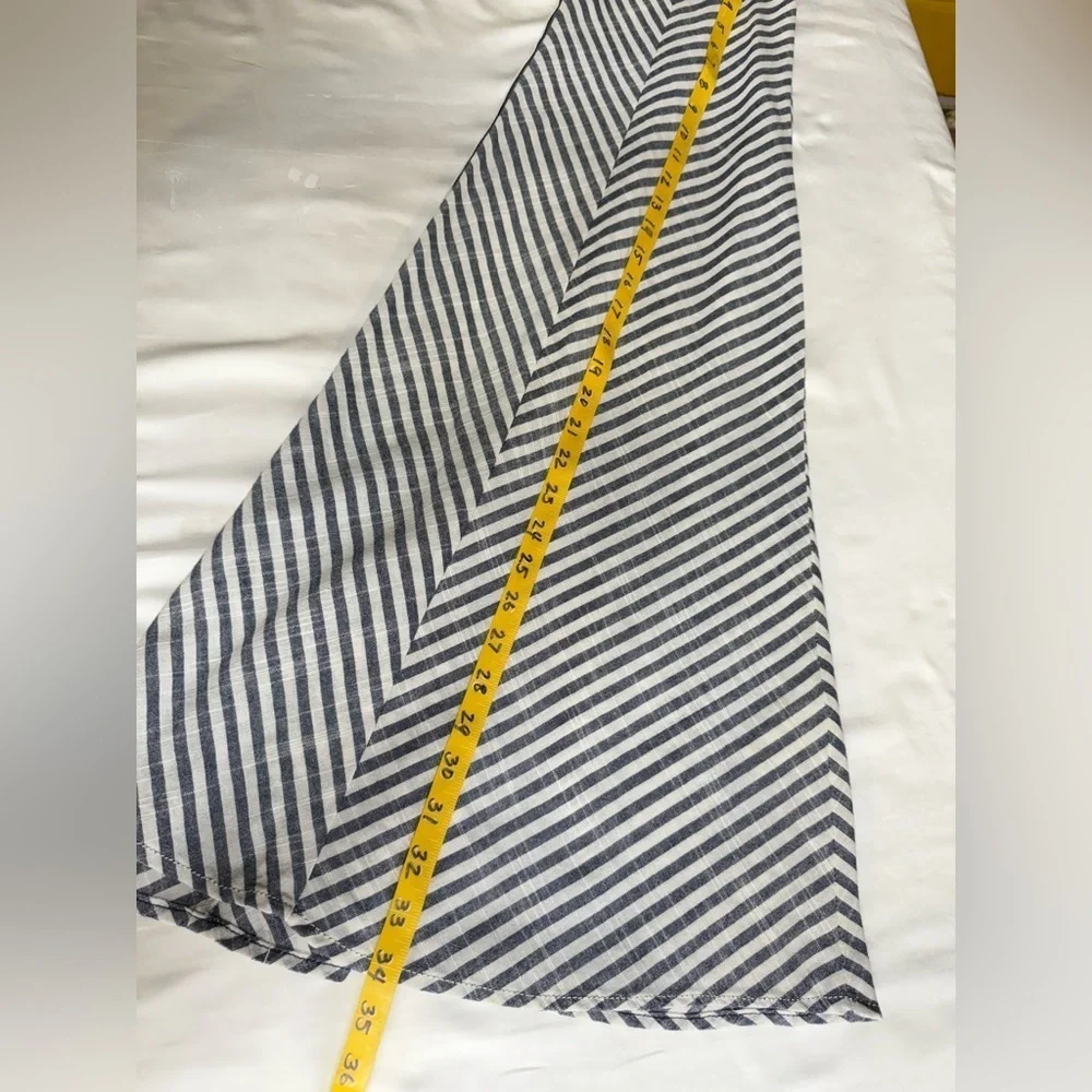 MAX STUDIO Blue and White stripe Maxi A-Line Skirt size M - Picture 15 of 15